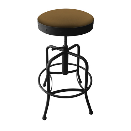 HOLLAND BAR STOOL CO Adjustable Stool, Black Wrinkle, Canter Saddle Seat 910BW012